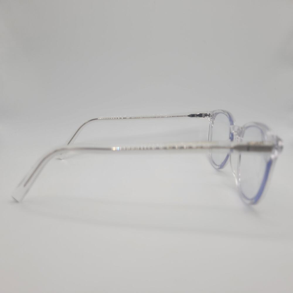 Warby Parker Eyeglasses Carlton Crystal Clear Rectangular Optical Frame Unisex - Picture 3 of 8